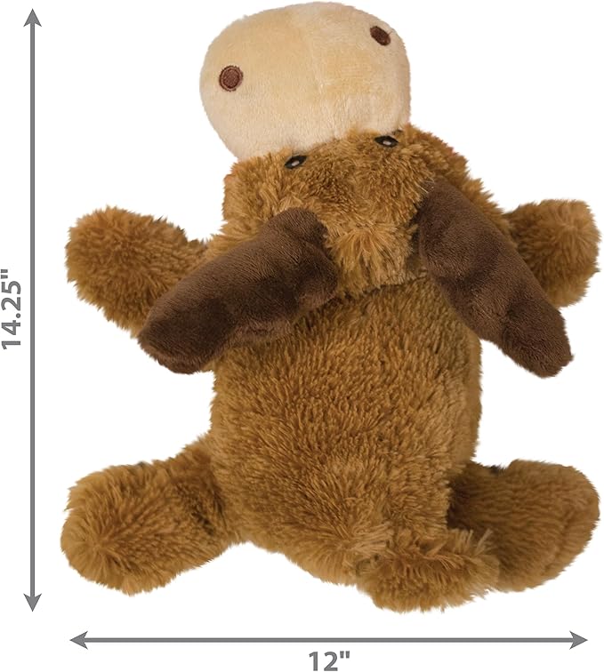 KONG XL 2 Pack - Soft Plush Dog Toy for Large Breeds - Durable, Cuddly & Squeaky - Perfect for Play & Comfort (Moose/Alligator)