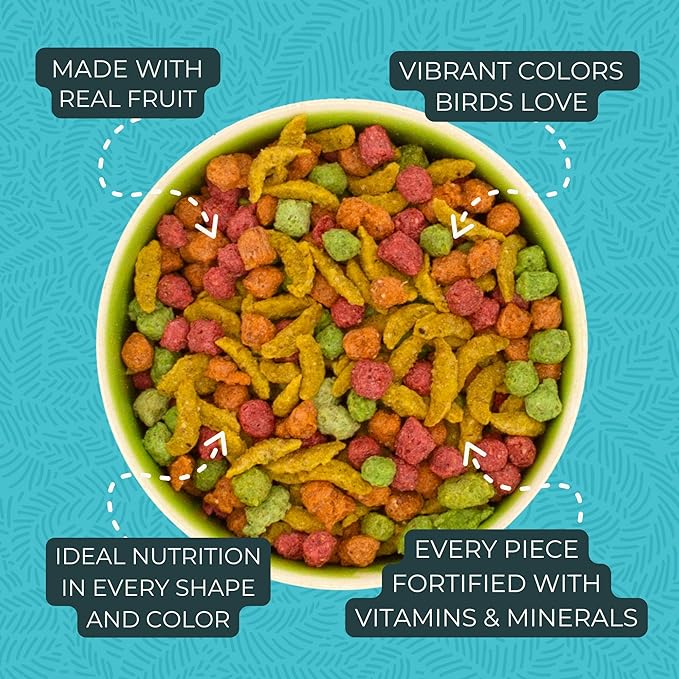 ZuPreem FruitBlend Flavors Bird Food for Medium Birds, 35 LBS