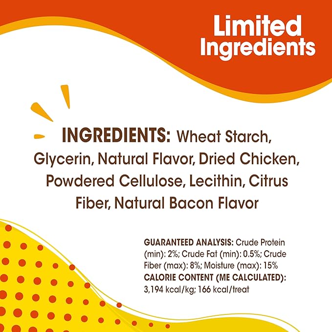 Nylabone Nubz Natural Dog Chew Treats for Large Dogs, Long Lasting Dog Chew Bones Made in the USA, Chicken Flavor Breath Freshener Dental Chews, Large Dog Bones For Dogs Over 30 lbs. (18 Count)