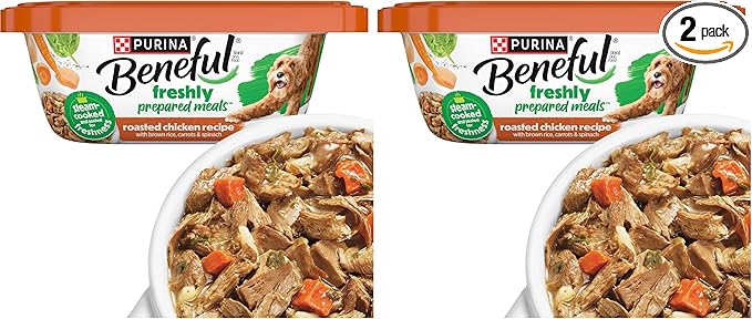 Beneful Purina Gravy Wet Dog Food, Prepared Meals Roasted Chicken Recipe - (8) 10 oz. Tubs (Pack of 2)