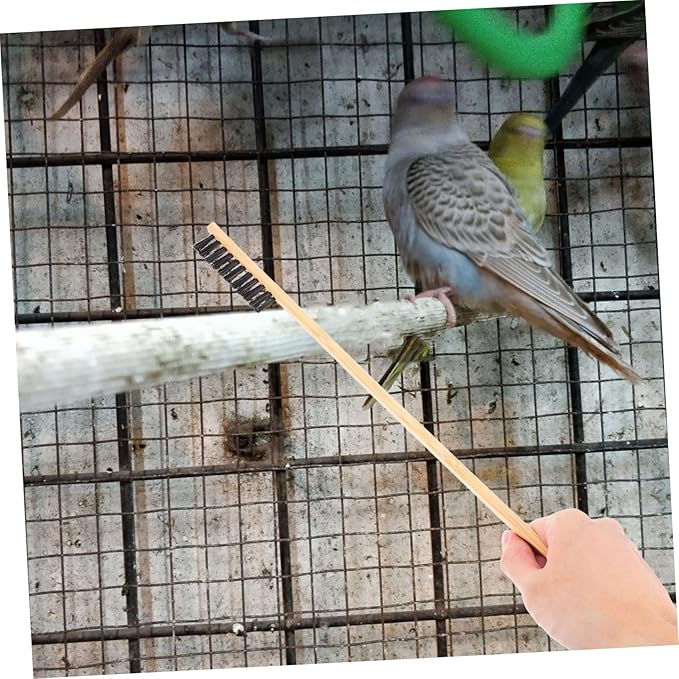 2pcs Bird Cage Cleaning Brush Droppings Cleaner Brush Kit Small Pet Cage Accessories for Bird Supplies Cleaning Tools