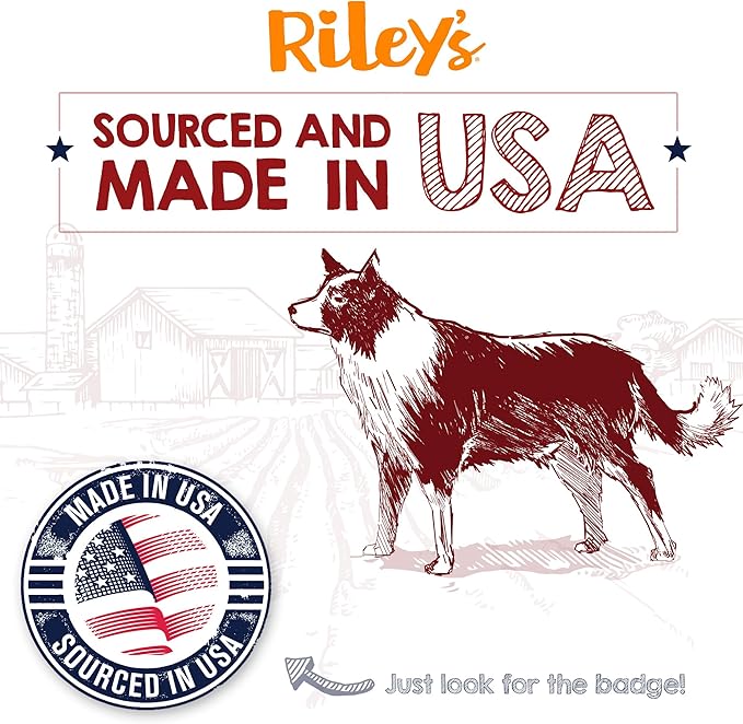 Riley's Turkey Tendons for Dogs - Single Ingredient Dehydrated Turkey Treats for Small & Large Dogs - Made in USA - Promotes Dental Health - 8 oz