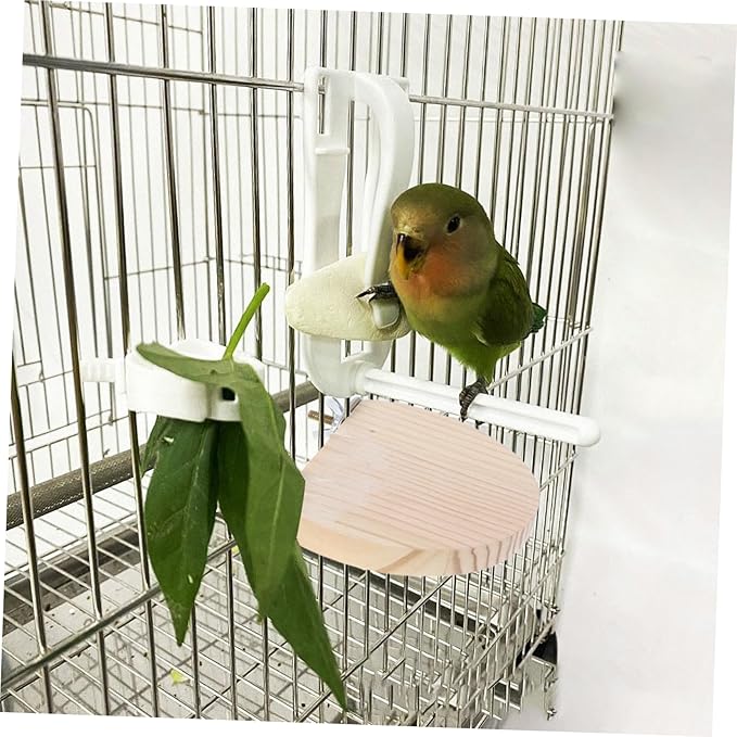 Happyyami 3Pcs Jumping Stand for Hamsters and Birds Climbing Platform Flat Half Pet for Cage Enrichment