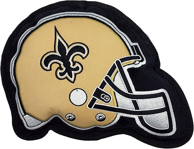 The 1st Ever Tough but Smooth Dog Toy NFL New Orleans Saints Football Helmet Tough Pet Toy. A Premium Quality Doggie Toy with Built-in Squeaker. Sports Fans Favorite Chew Toy