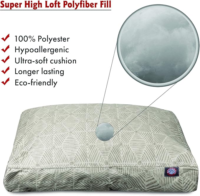 Majestic Pet Charlie Beige Metallic Medium Rectangle Pet Bed