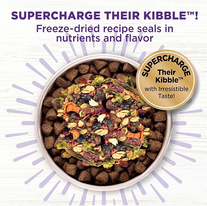 Wellness Bowl Boosters Heart Health Dog Food Topper with Freeze Dried Pieces for Small, Medium, and Large Breeds, Grain Free, Natural, Chicken Recipe, 4 oz Bag (Pack of 2)