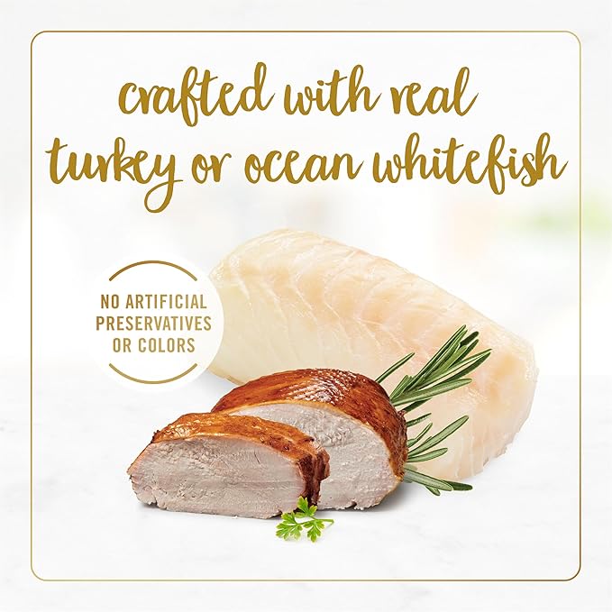 Purina Fancy Feast Kitten Tender Ocean Whitefish Feast and Tender Turkey Feast Wet Kitten Food Variety Pack - (2 Packs of 12) 3 oz. Cans