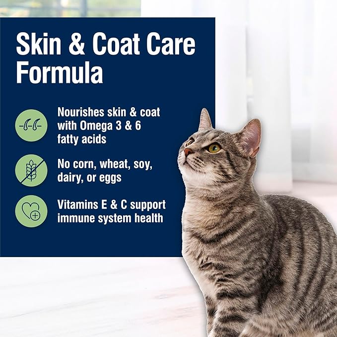 Blue Buffalo True Solutions Skin & Coat Care Natural Dry Cat Food for Adult Cats, Salmon, 3.5-lb. Bag