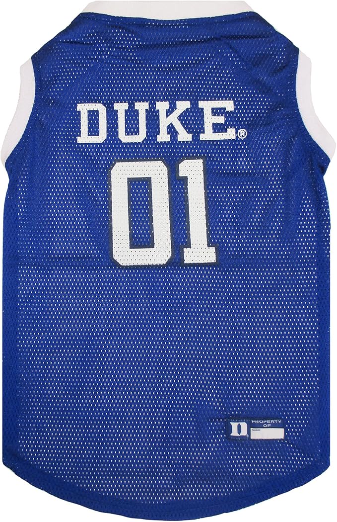 Pets First NCAA Basketball Pet Jersey Duke Blue Devils Dog Jersey, Small