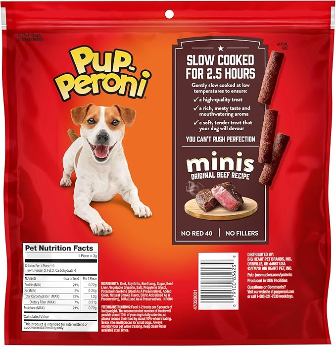 Pup-Peroni Minis Original Beef Recipe Dog Treats, 22.5 Oz. Bag