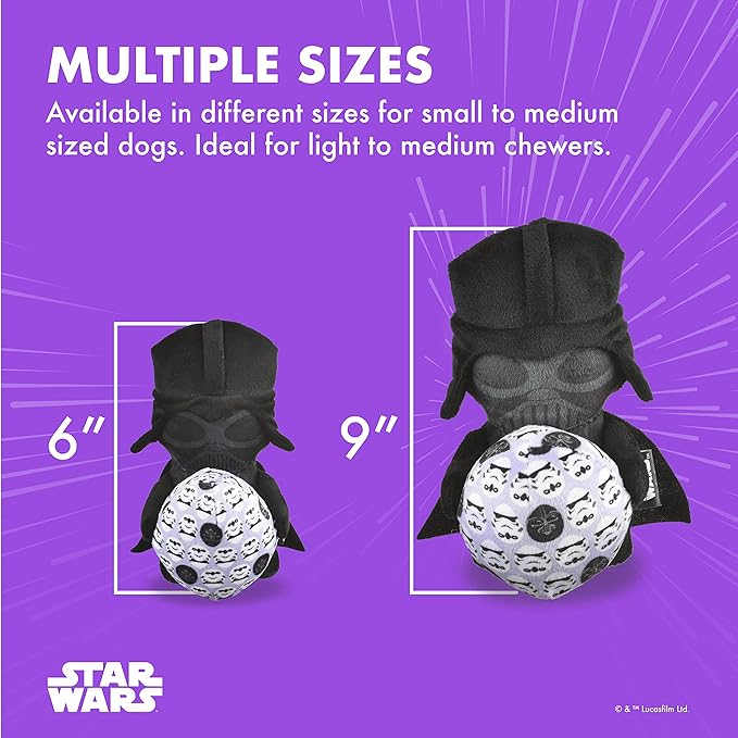 STAR WARS Easter 9" Darth Vader Empire Egg Squeaker Pet Toy | 9 Jumbo Plush Squeaker Easter Vader Pet Toy Toy for Dogs Easter Stuffed Darth Vader 9 inch