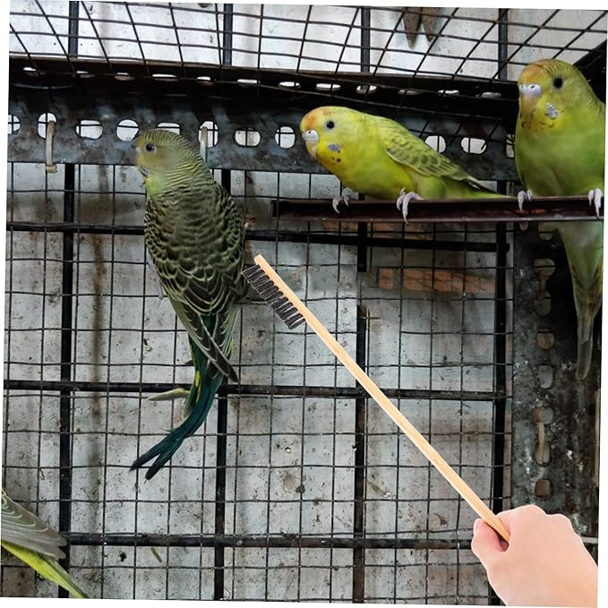 Toyvian 2pcs Efficient Bird Cage Cleaning Brush for Birds Small Pet Cages Cleaner Brush Droppings Pet Cleaning Kit Poop Cleaner