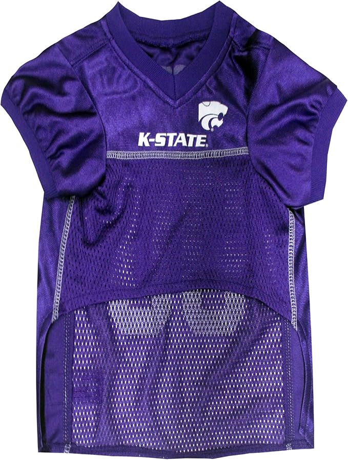 Pets First NCAA College Kansas State Wildcats Mesh Jersey for DOGS & CATS, X-Small.Licensed Dog Jersey with your Favorite Football/Basketball College Team
