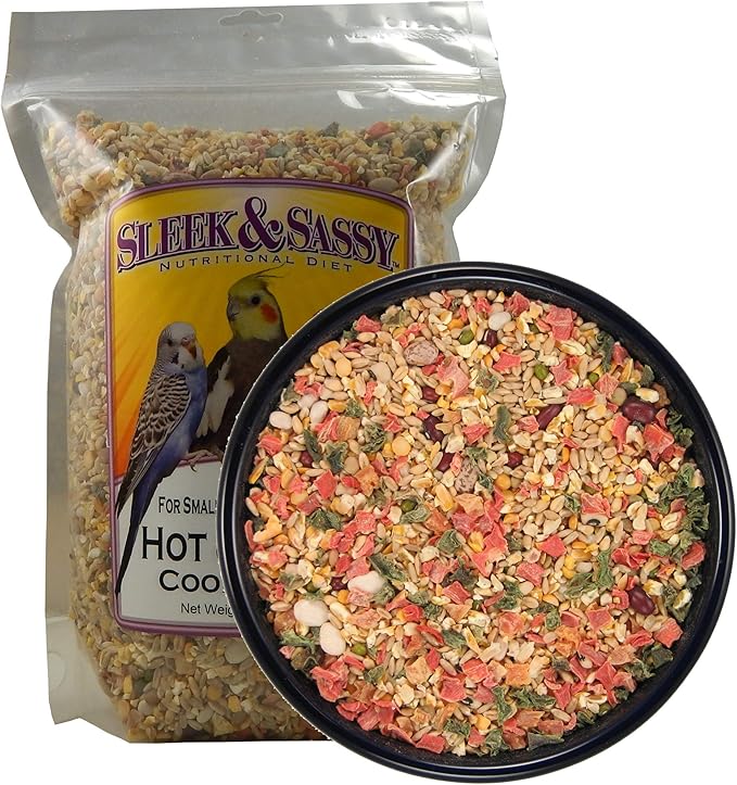 SLEEK & SASSY Hot & Hearty Premium Cooking Diet for Birds (40 oz.)