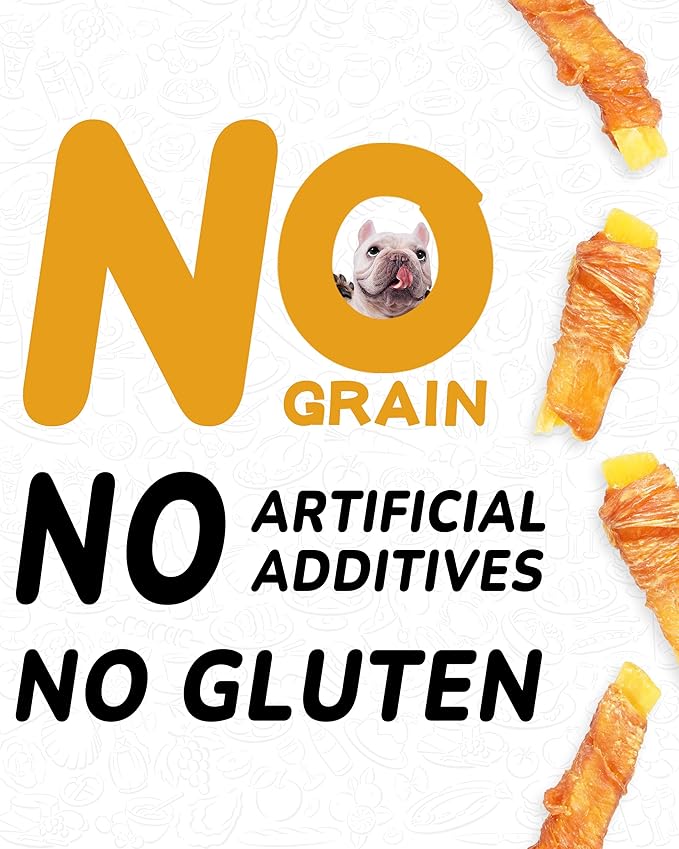 PAWUP Dog Treats Chicken Jerky Wrapped Sweet Potato, Natural Ingredients w/Taurine, Grain Free Dog Treats, 12.5 oz