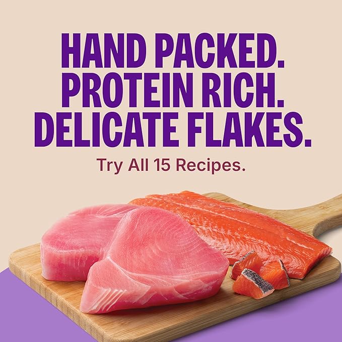 Wellness CORE Signature Selects Flaked Adult Canned Wet Cat Food, Natural, Protein Rich, Grain Free, Yellowfin Tuna and Mackerel Entrée Recipe, 2.8 oz, Pack of 12 Cans