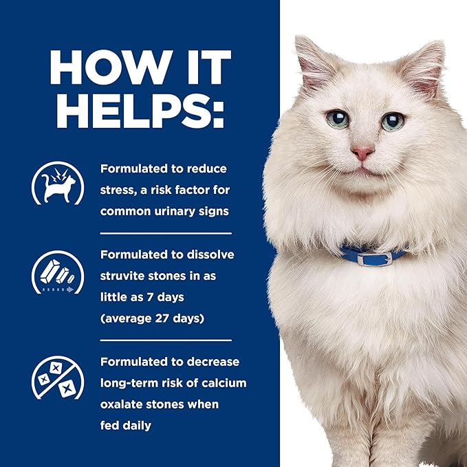 Hill's Prescription Diet c/d Multicare Stress Urinary Care Wet Cat Food, Chicken, 5.5 oz. Cans, 24-Pack