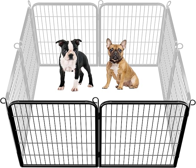 Topeakmart Dog Playpen Outdoor Puppy Exercise Pen Indoor Portable Pet Fence for Yard/RV Camping, 32 Inch 2 Panels