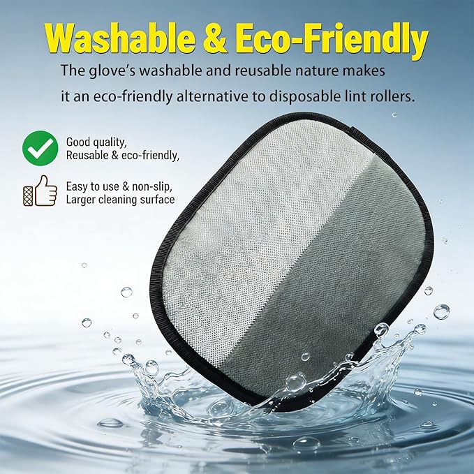 2026 Pet Hair Removal Glove for Cats & Dogs, Reusable Pet Grooming Glove, Easy Shed Hair Remover for Short Long Fur, Dog Cat Deshedding Gloves for Home Furniture Cleaning (1 Pcs)