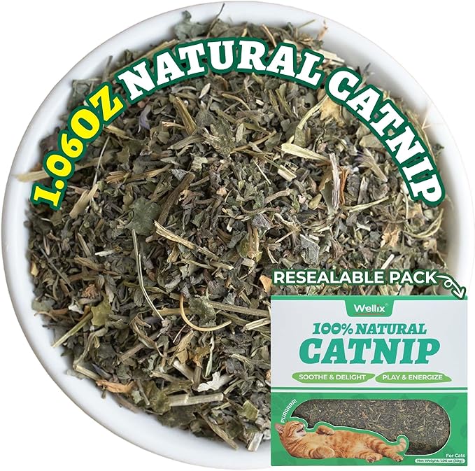 Wellix Catnip Topper & Natural Catnip for Cats & Dogs