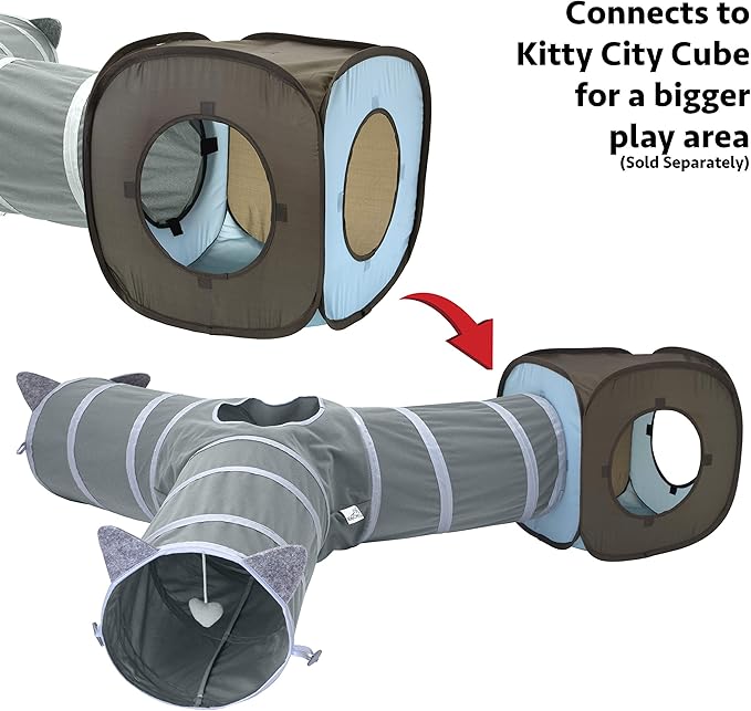 Kitty City Pop Open Rolling Cat Cube, Tunnel, Litter Box (Pack of 6)