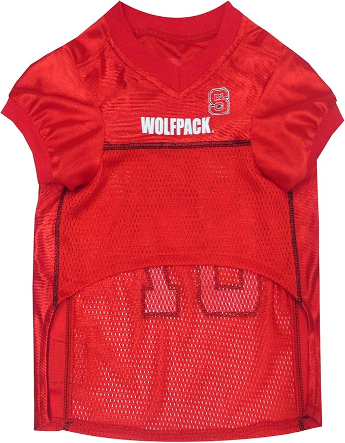 Pets First NCAA College North Carolina State Wolfpack Mesh Jersey for DOGS & CATS, X-Large. Licensed Dog Jersey with your Favorite Football/Basketball College Team