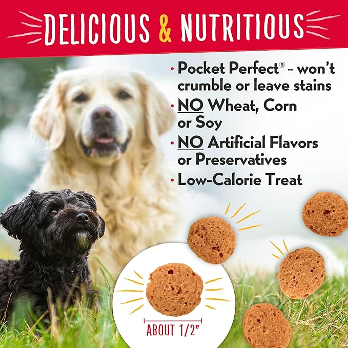 Charlee Bear Crunchy Dog Training Treats, Low Calorie (3 Kcal), Grain Free Natural Mini Dog Treats for Puppies, Small, Medium & Large Dogs, USA Made, Healthy 3 Flavor Variety Pack 8oz (6-Pack)