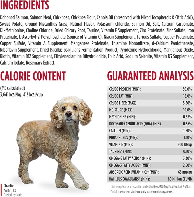 Nulo FreeStyle Limited Ingredient Dry Dog Food - High Protein Salmon Recipe, Natural Grain Free Dog Food for Puppies & Adults, Small, Medium and Large Breed Kibble, 5.5lb Bag
