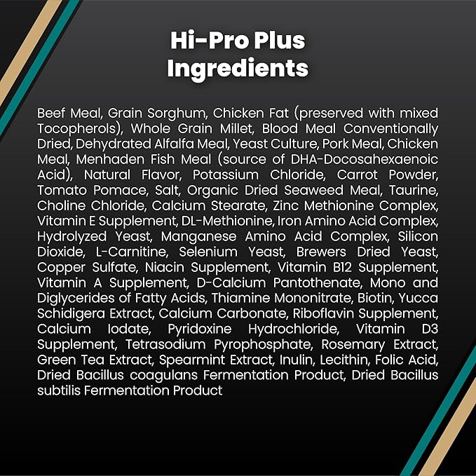 VICTOR Super Premium Dog Food – Hi-Pro Plus Dry Kibble – High Protein Dog Food with 30% Protein – Beef, Chicken, Pork, Fish Meals, Gluten Free - for High Energy and Active Dogs & Puppies, 50lbs