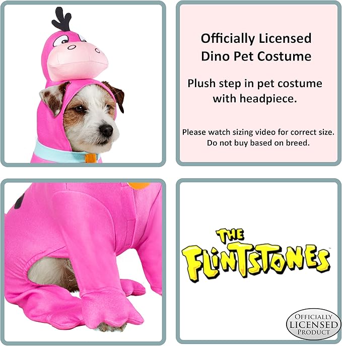 Rubies The Flintstones: Dino Pet Costume for For Dogs or Cats, Medium