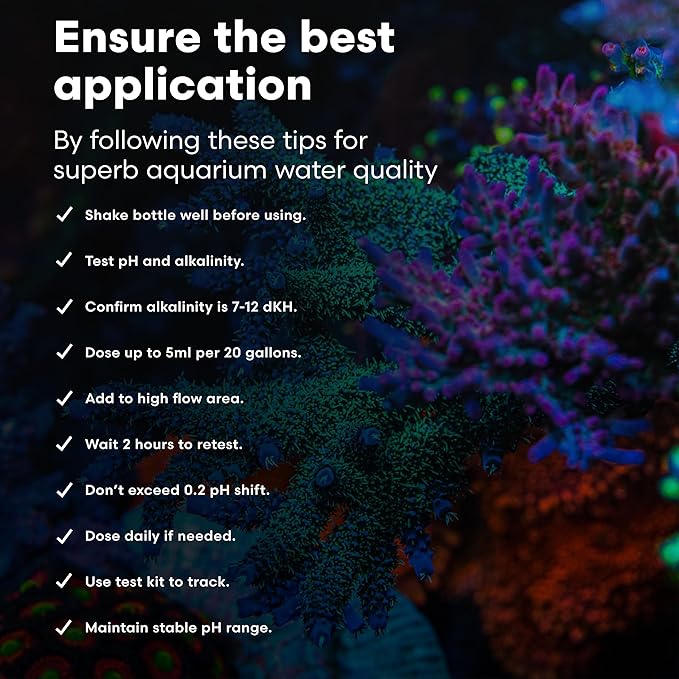 Brightwell Aquatics pH+ Alkalinity and pH Booster for Marine & Reef Aquariums Increases pH and KH Stability for Coral Growth and Enhances Carbonate Levels, 500 ml