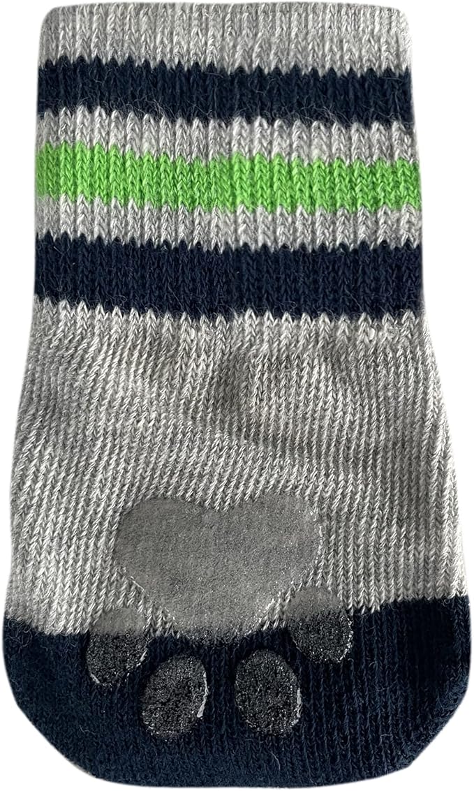NFL SEATTLE SEAHAWKS Anti Slip Dog Socks with Elastic Ribbed Top, Size X-Small/Small. Indoor/Outdoor Socks, Best Dog Paw Protector, 2 pairs, Cool Puppy Supplies with NFL Logo of SEAHAWKS Football Team