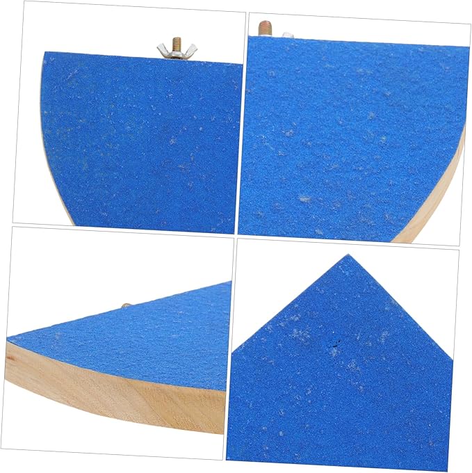 Fan Shape Frosted Wooden Small Pet Platform for Hamsters Gerbils Mice Parrots Chew-Resistant Cage Decoration