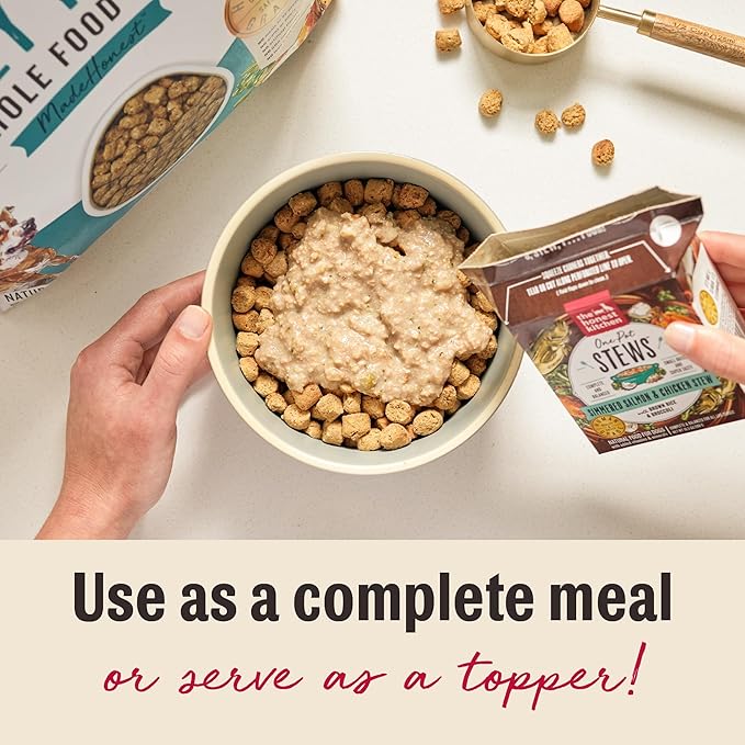 The Honest Kitchen Human Made One Pot Stews: Braised Beef & Lamb Stew with Green Beans & Sweet Potatoes Wet Dog Food, 10.5 oz x6