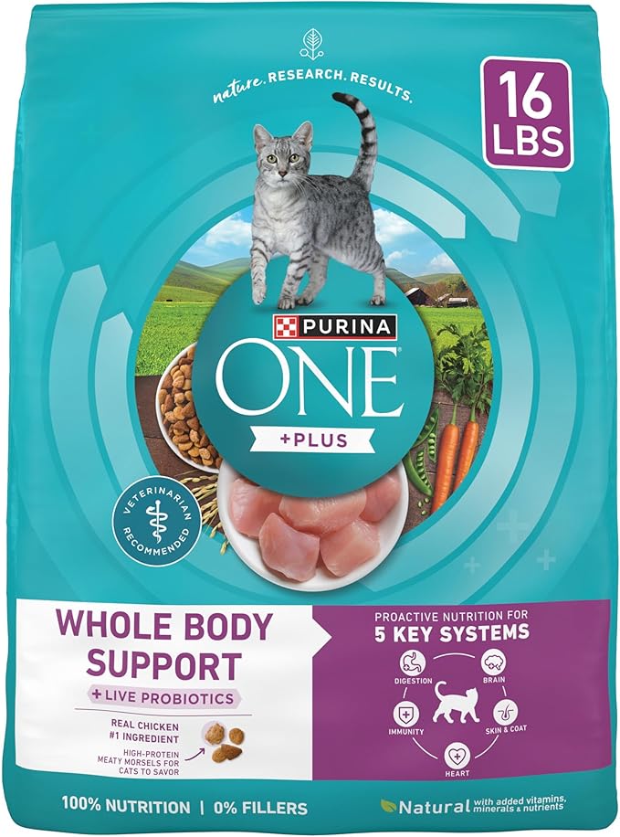 Purina ONE Plus Whole Body Support with Chicken Dry Cat Food - 16 lb. Bag