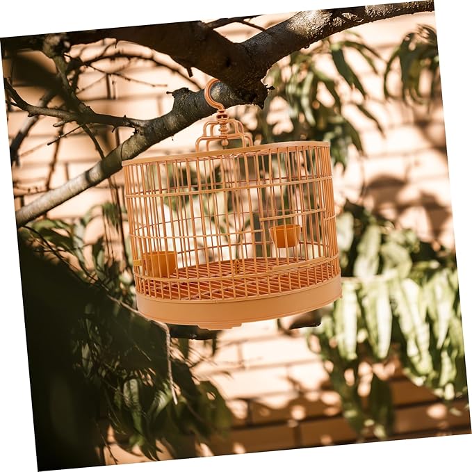 Mikikit Hanging Bird Cage for Parrots Spacious Birdcage Door Bird House for Budgerigars Conures Cockatiels