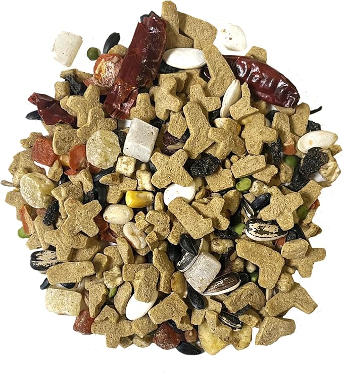 3-D Pet Products Natural Premium Parrot Food - Complete Nutritional Mix with Natural Fruits, Nuts & Veggies – 50% Fortified Pellets – No Artificial Colors (Pack of 2)