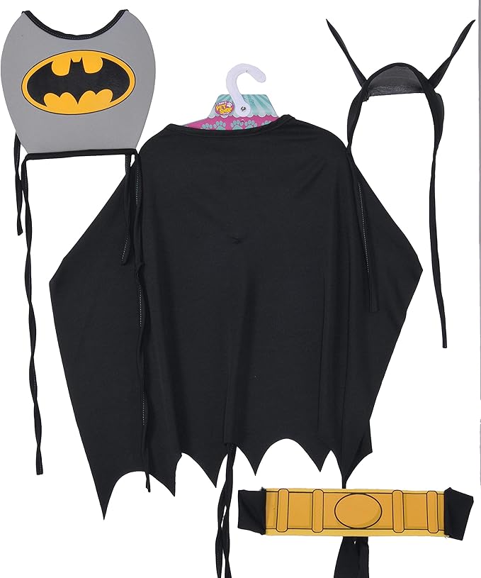 Rubie's Adult Classic Batman Pet Costume, Black/Gray, S Neck 12 Girth 17 Back 11 US (Pack of 2)