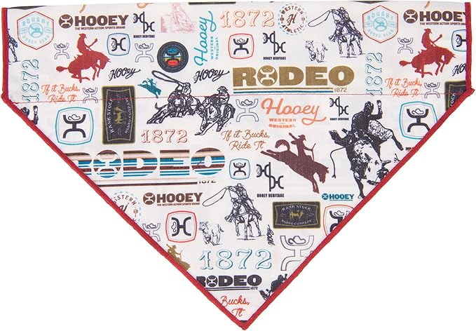 Hooey Nomad Dog Bandana, Polyester Dog Bandana with Graphic-Inspired Prints, Hooey Rodeo