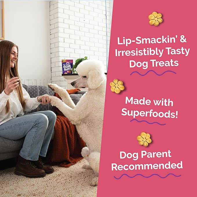 Fruitables Baked Crunchy Pumpkin Dog Treats, 7oz, Variety Pack of 10