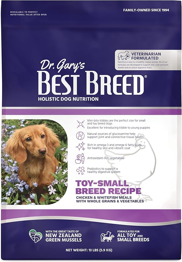 Dr. Gary's Best Breed Small Breed Recipe Made in USA [Natural Dry Dog Food for All Breeds and Sizes] - 13lbs