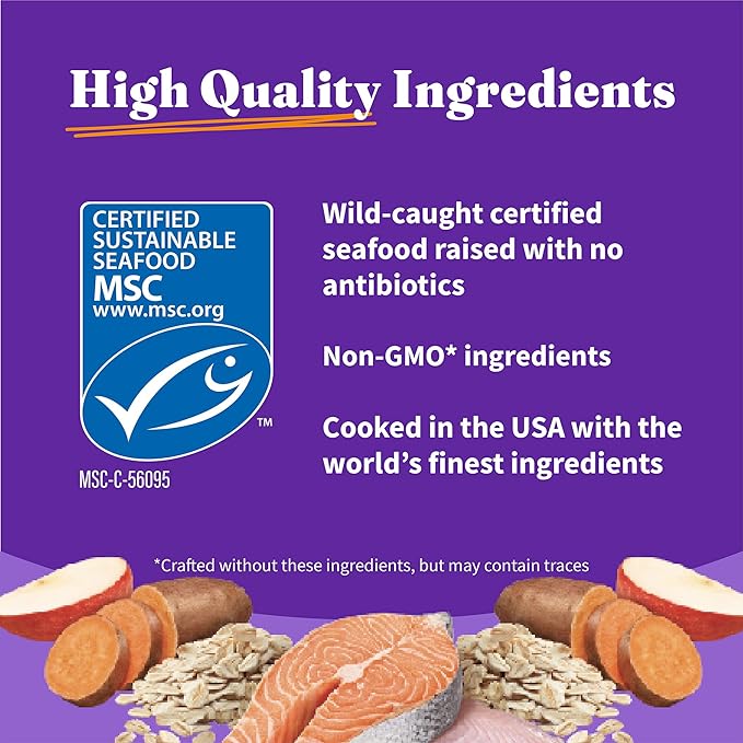 Halo Holistic Dog Food Wild Caught Salmon & Whitefish Formula, Healthy Grains Dry Dog Food, Complete Digestive Health, Kibble for Adult Dogs, 10 lb Bag