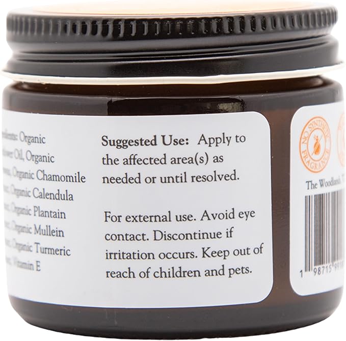 Turmeric Salve for Dogs & Cats – Organic Turmeric & Calendula | Lick-Safe First Aid & Healing for Red Skin, Minor Wounds, Inflammation, Hot Spots & Itchy Skin | Vet Formulated | 2oz