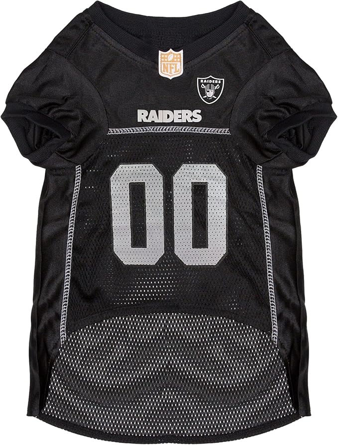 Pets First NFL Raiders Dog Jersey, Size X-Large, Football Shirt Costume for Pet, Dog Sports T-Shirt, NFL Team Clothing for Cats, Licensed Pet Apparel Available in 7 Sizes and 32 Teams