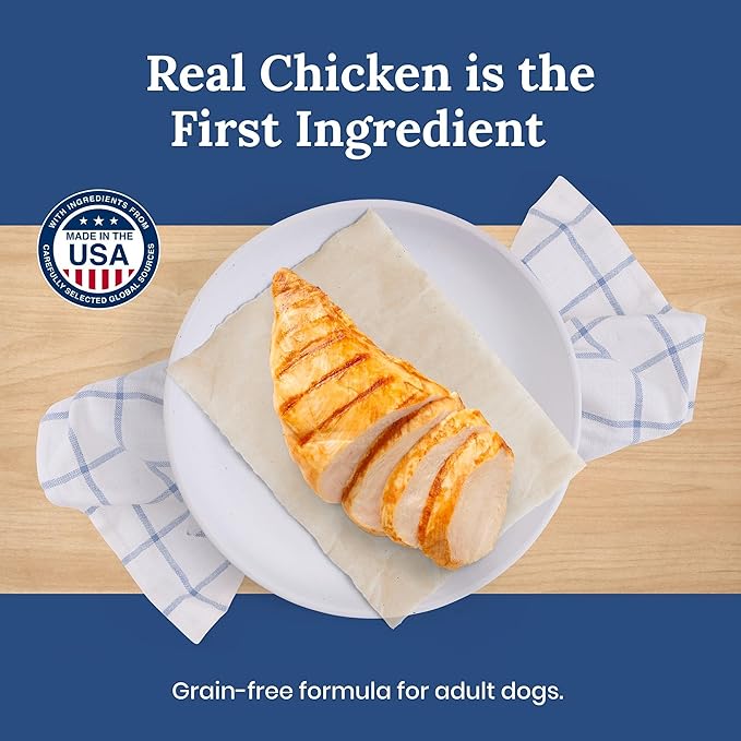 Blue Buffalo Life Protection Formula Natural Grain Free Small Breed Adult Dry Dog Food, with Chicken and Potatoes, 4 lb. Bag