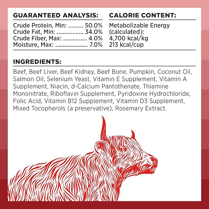 BIXBI Liberty Freeze-Dried Dog Food Topper & Treats, Beef – 98% Meat & Organs, No Refrigeration – USA Made, 12 oz