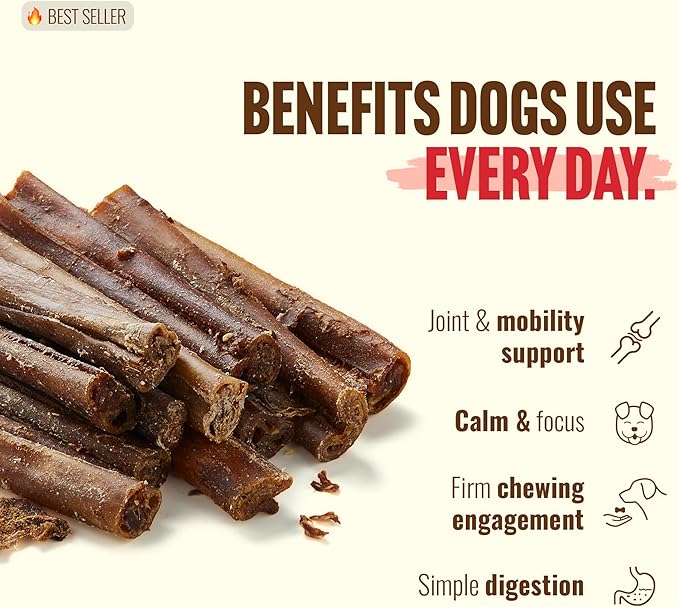 Natural Farm Bully Coated Gourmet Collagen Sticks (4 Inch, 25 Pack) – Real Bully Beef Coated, 95% Natural Collagen Dog Chews, Supports Healthy Joints, Skin & Coat - Best for Small & Medium Dogs