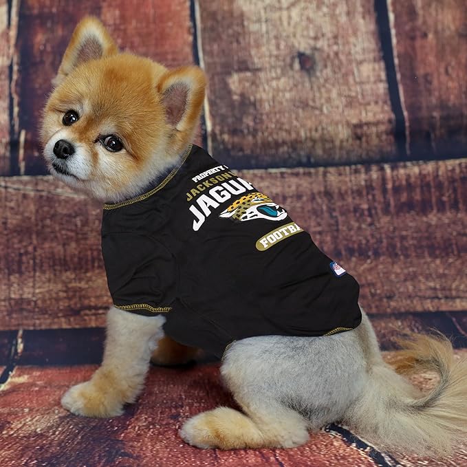 NFL Jacksonville Jaguars Dog T-Shirt for Pets, Size Medium. Officially Licensed Pet Shirt with Team Logo, Soft Stretchable Comfort Fit Apparel for Dogs & Cats
