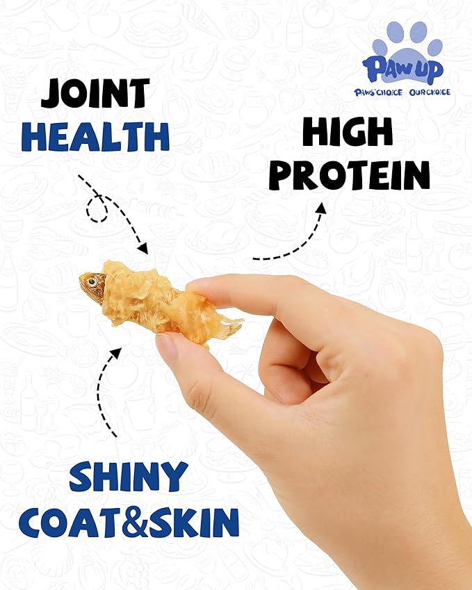 PAWUP Dog Treats Chicken & Fish, High in Protein and Omega-3, for Large Small Dogs, 10.5 oz