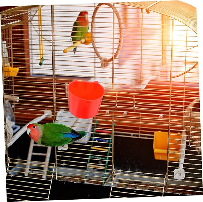 4Pcs Thickened Hanging Bird and Rabbit Water Bowl Durable Pet Feeding Cups for Small Animals Space Saving Design Hydration Focused for Bird Cages and Rabbit Habitats